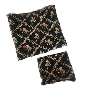 Funky Monkey Heavy Upholstery Tapestry Fabric Woven Two Pieces